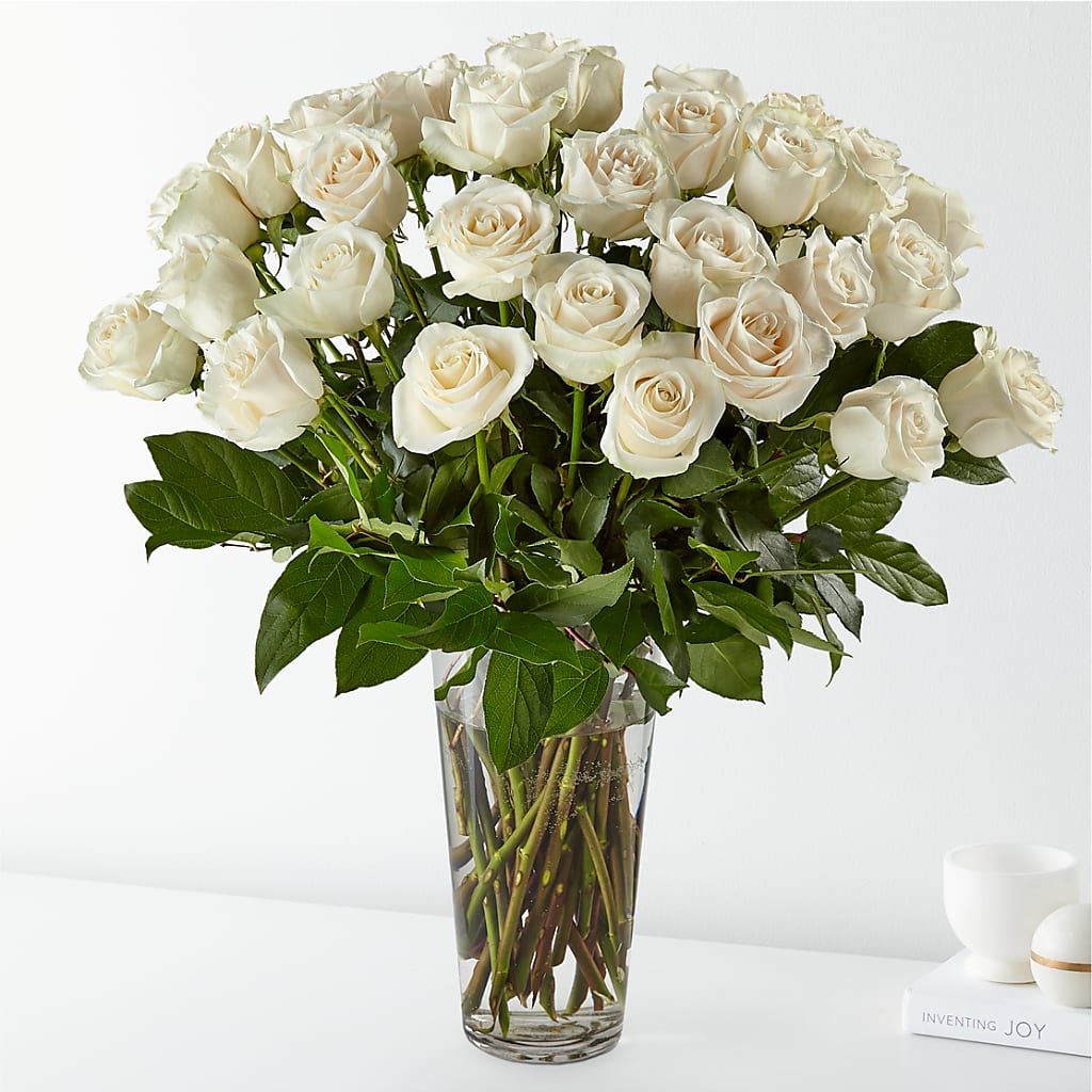 Long Stem White Rose Bouquet – STEPHANIE'S GREENS-N-THINGS, West Hazleton PA