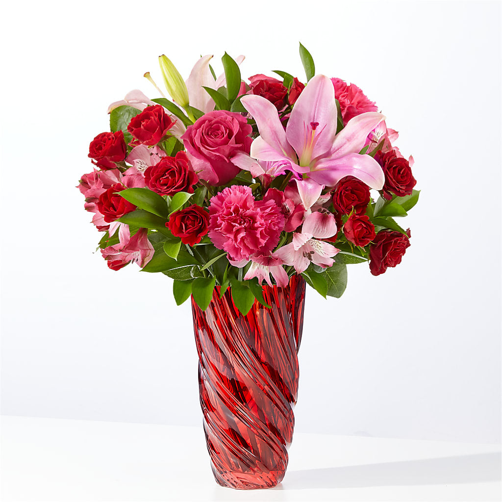 In Love Bouquet with Luxe Swirl Vase – STEPHANIE'S GREENS-N-THINGS, West Hazleton PA