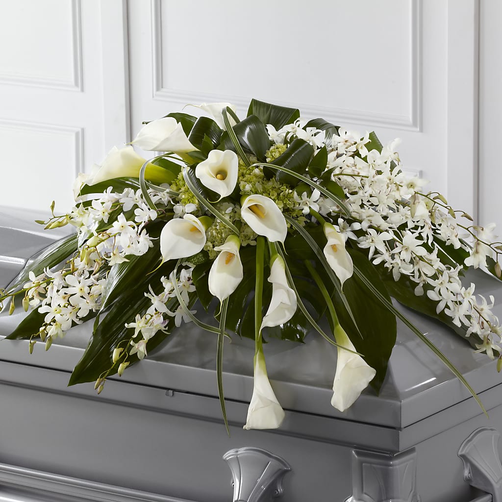 Angel Wings Casket Spray – STEPHANIE'S GREENS-N-THINGS, West Hazleton PA