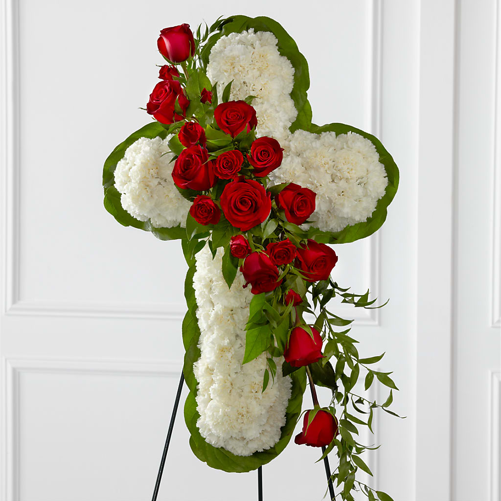Floral Cross Easel – STEPHANIE'S GREENS-N-THINGS, West Hazleton PA