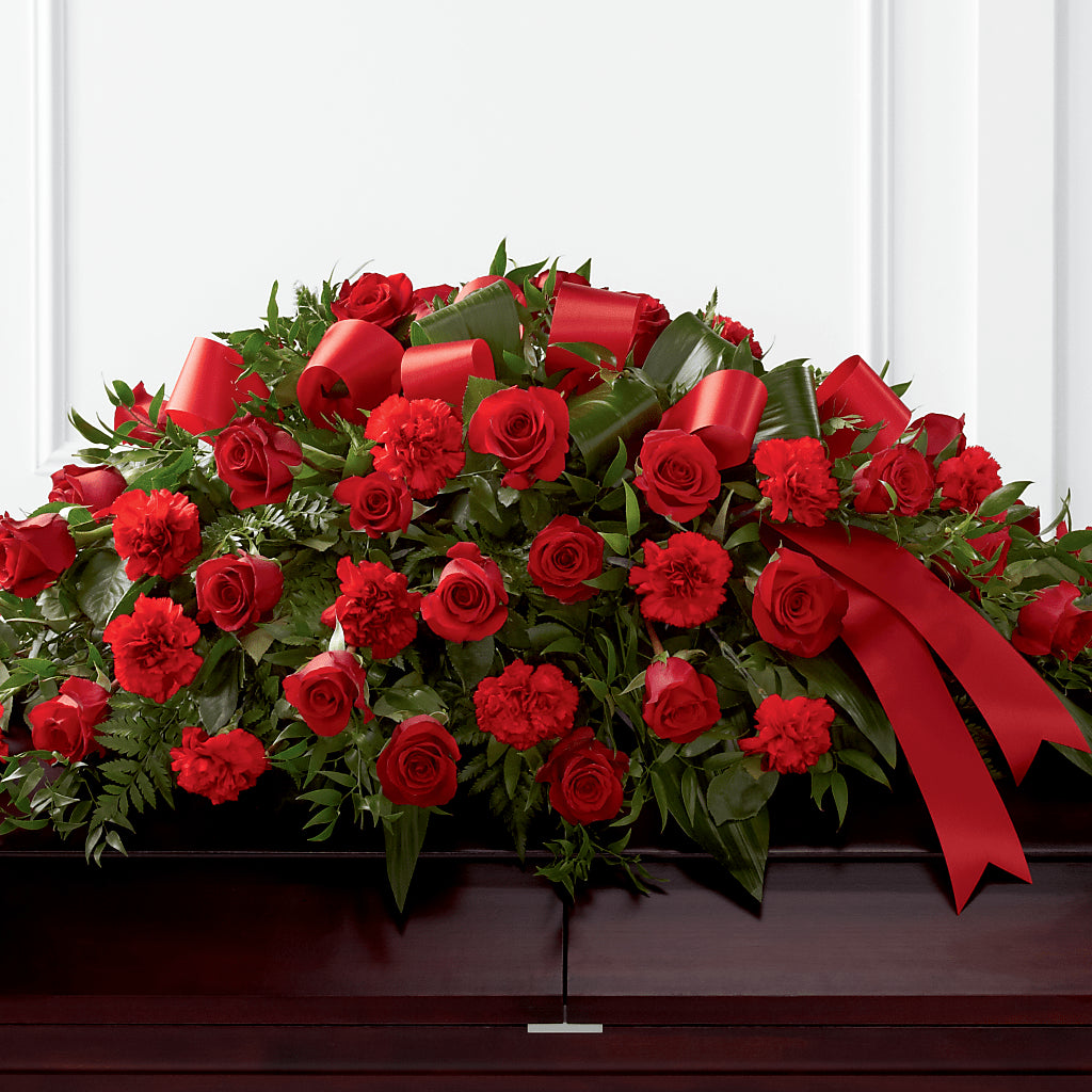 Tribute of Life Casket Spray – STEPHANIE'S GREENS-N-THINGS, West Hazleton PA