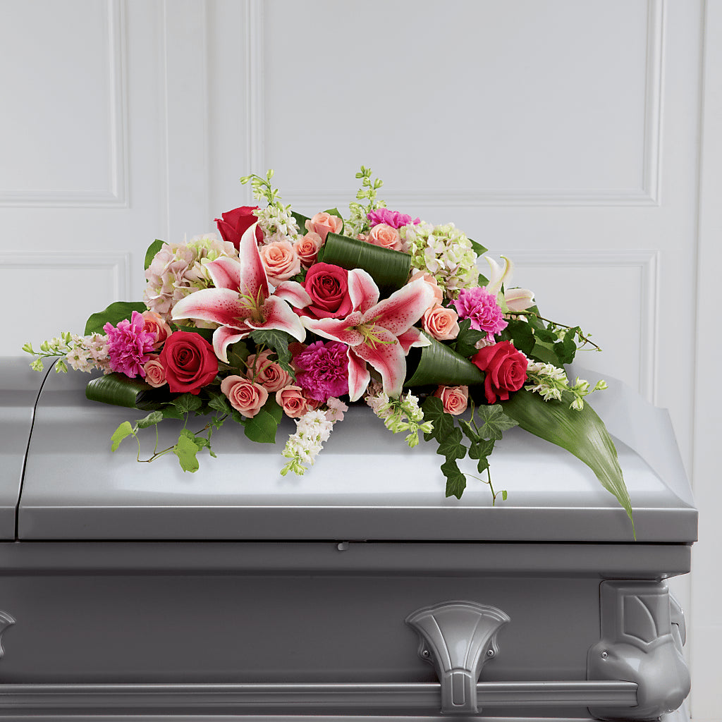 Splendid Grace Casket Spray – STEPHANIE'S GREENS-N-THINGS, West Hazleton PA