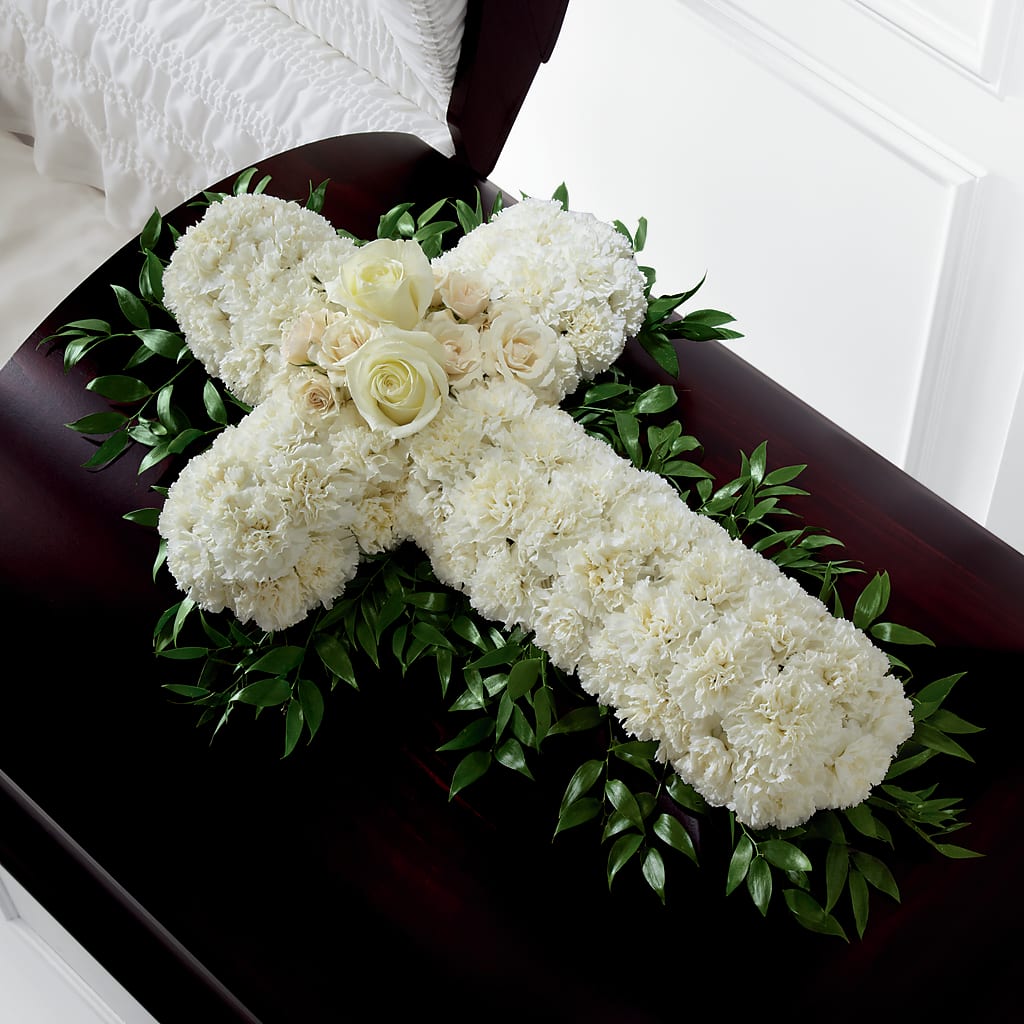 Peaceful Memories Casket Spray (Standard) – STEPHANIE'S GREENS-N-THINGS, West Hazleton PA