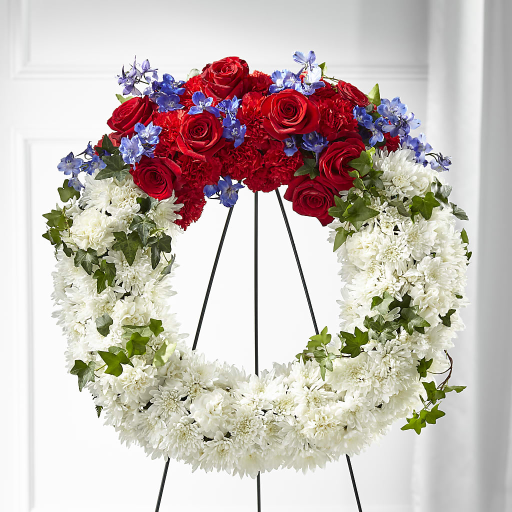 Patriotic Passion Wreath – STEPHANIE'S GREENS-N-THINGS, West Hazleton PA