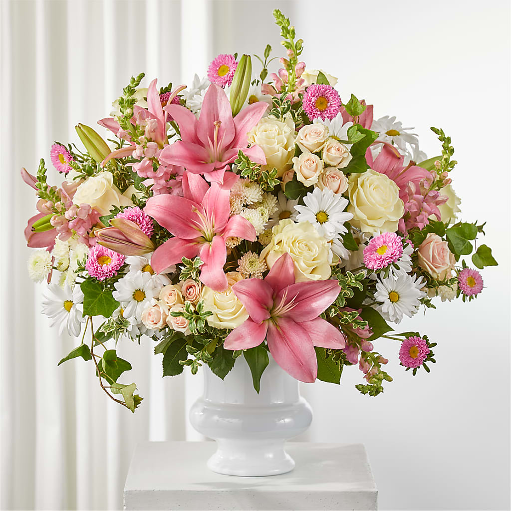 Empathetic Blooms Urn Arrangement – STEPHANIE'S GREENS-N-THINGS, West Hazleton PA