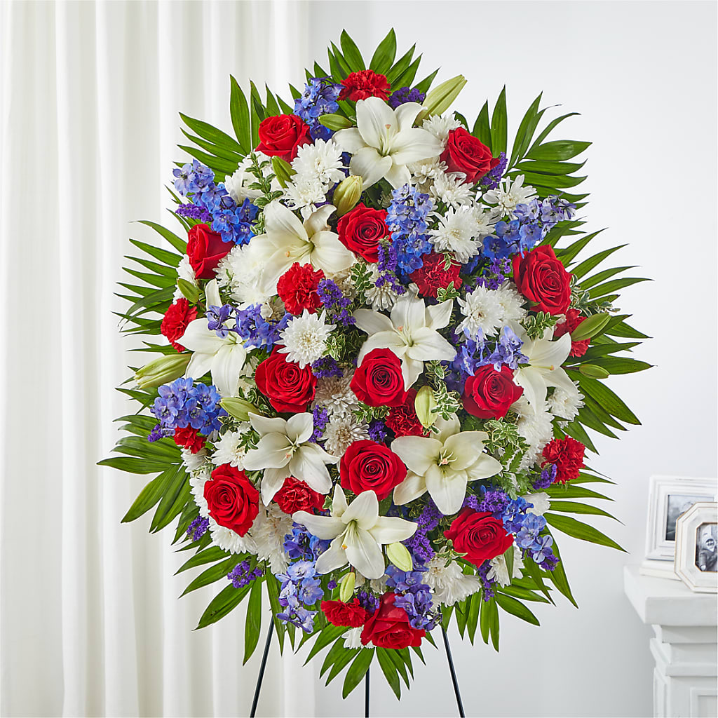 Cherished Service Standing Spray – STEPHANIE'S GREENS-N-THINGS, West Hazleton PA