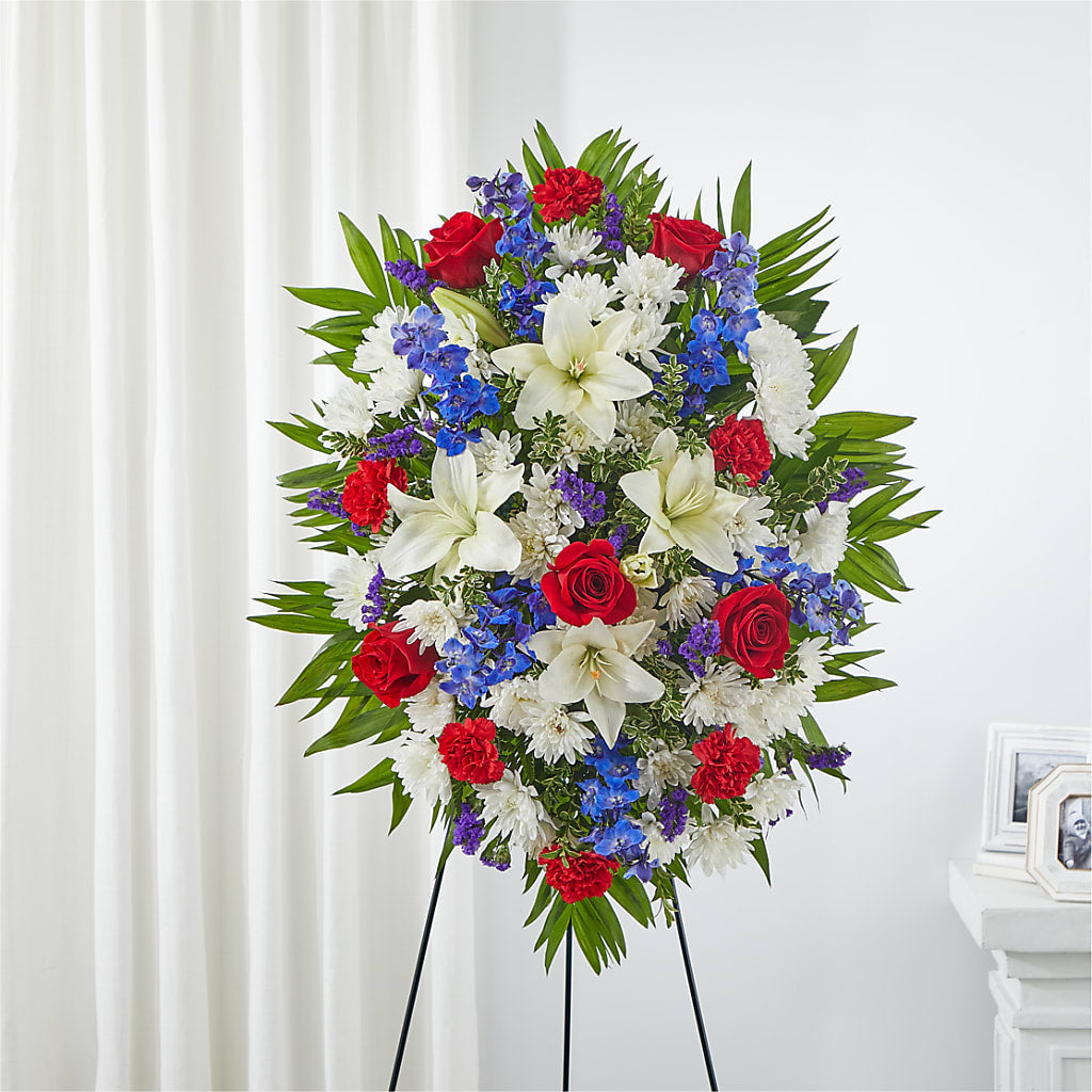 Cherished Service Standing Spray – STEPHANIE'S GREENS-N-THINGS, West Hazleton PA