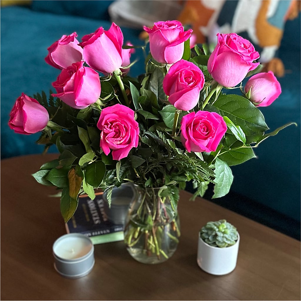 Long Stem Pink Rose Bouquet – STEPHANIE'S GREENS-N-THINGS, West Hazleton PA