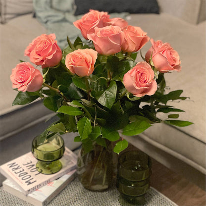 Long Stem Pink Rose Bouquet – STEPHANIE'S GREENS-N-THINGS, West Hazleton PA