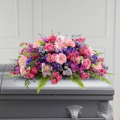 Glorious Garden Casket Spray – STEPHANIE'S GREENS-N-THINGS, West Hazleton PA
