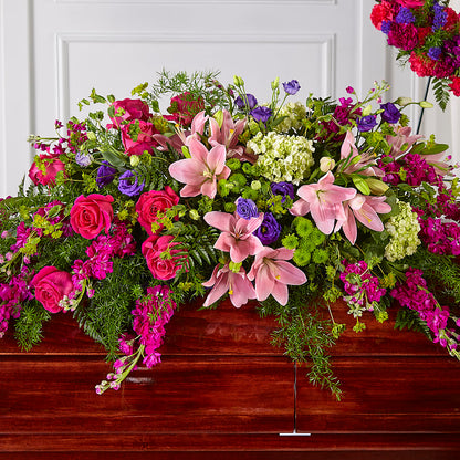 Radiant Tribute Casket Spray – STEPHANIE'S GREENS-N-THINGS, West Hazleton PA