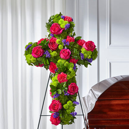Tribute Rose Floral Cross – STEPHANIE'S GREENS-N-THINGS, West Hazleton PA