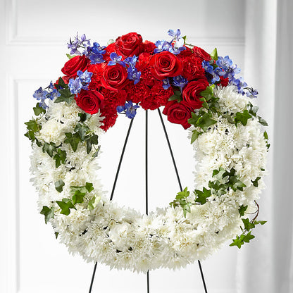 Patriotic Passion Wreath – STEPHANIE'S GREENS-N-THINGS, West Hazleton PA