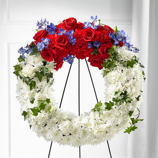 Patriotic Passion Wreath – STEPHANIE'S GREENS-N-THINGS, West Hazleton PA