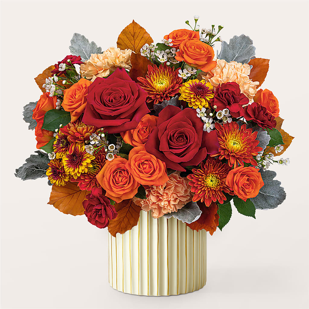 Merlot Bouquet with Ivory Vase – STEPHANIE'S GREENS-N-THINGS, West Hazleton PA