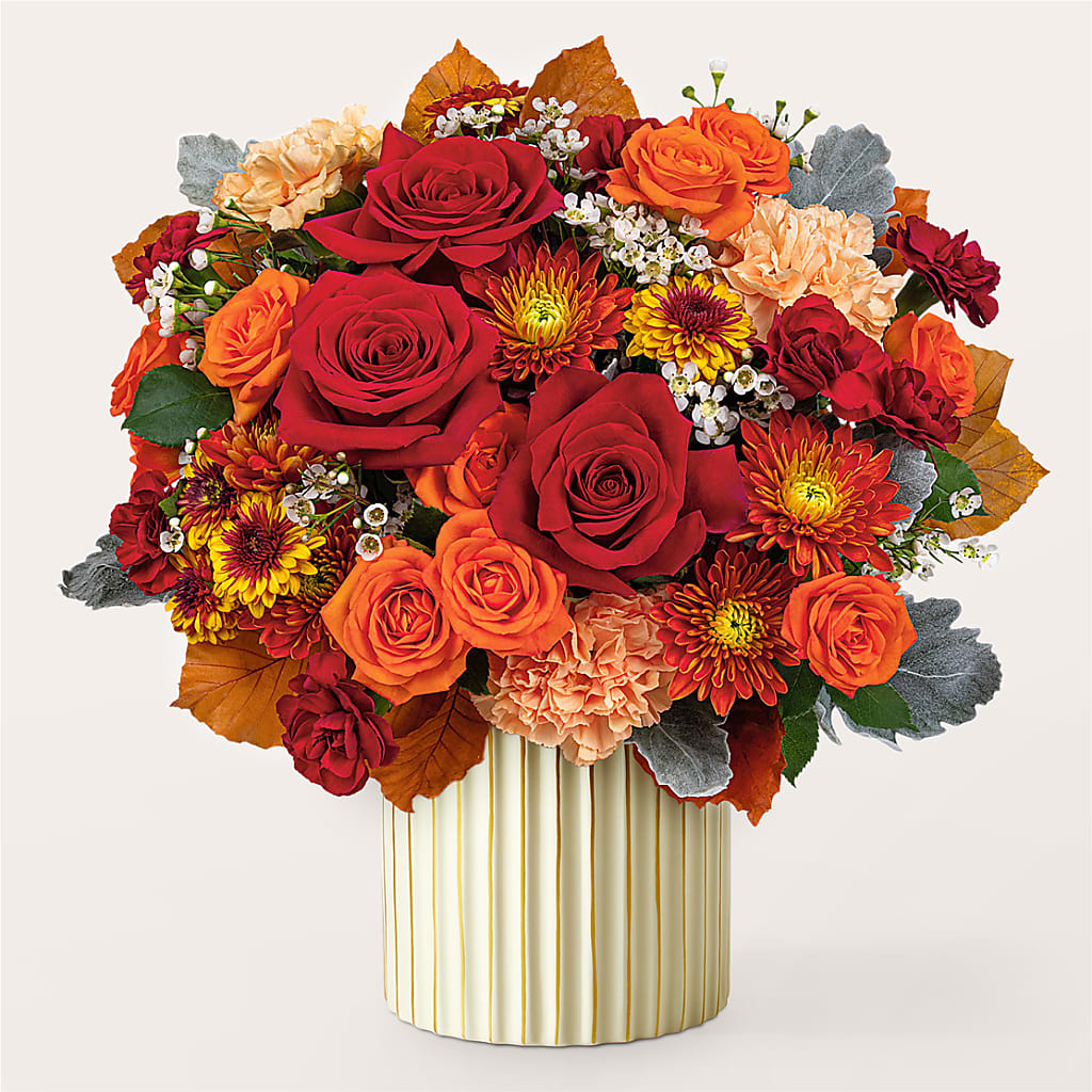 Merlot Bouquet with Ivory Vase – STEPHANIE'S GREENS-N-THINGS, West Hazleton PA