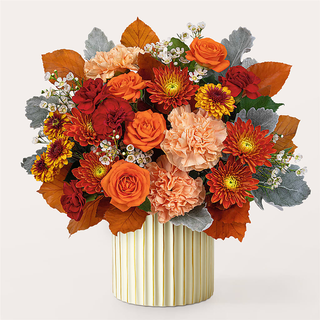 Merlot Bouquet with Ivory Vase – STEPHANIE'S GREENS-N-THINGS, West Hazleton PA