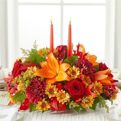 Autumn's Embrace Centerpiece – STEPHANIE'S GREENS-N-THINGS, West Hazleton PA