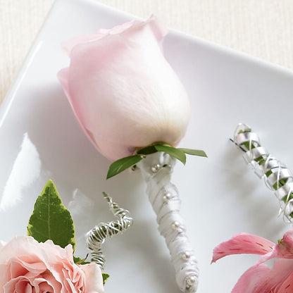 Pink Rose Boutonniere – STEPHANIE'S GREENS-N-THINGS, West Hazleton PA