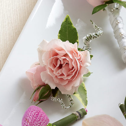 Pink Spray Rose Boutonniere – STEPHANIE'S GREENS-N-THINGS, West Hazleton PA