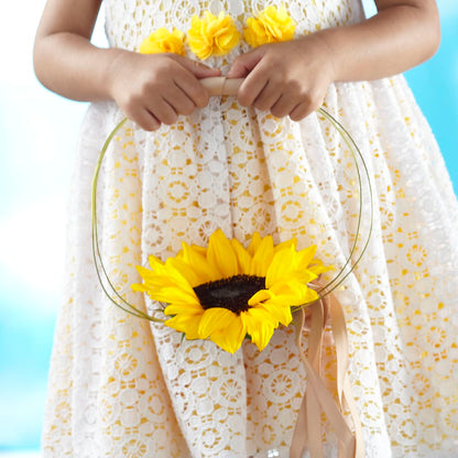 Sweet Sunshine Flower Girl Bouquet – STEPHANIE'S GREENS-N-THINGS, West Hazleton PA