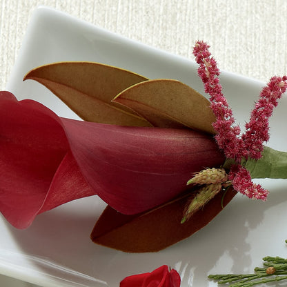 Red Calla Boutonniere – STEPHANIE'S GREENS-N-THINGS, West Hazleton PA