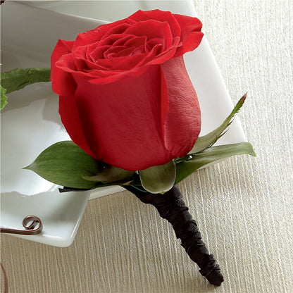 Red Rose Boutonniere – STEPHANIE'S GREENS-N-THINGS, West Hazleton PA
